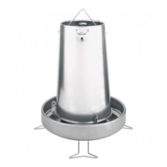 Geflügelfutterautomat aus Metall - mit Beinen