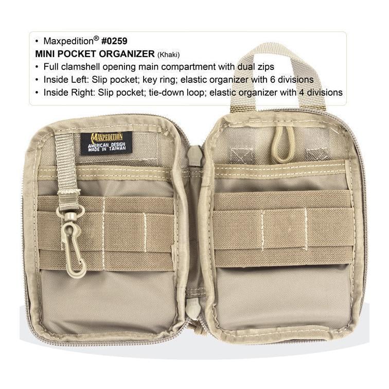 Mini Pocket Organizer - Khaki