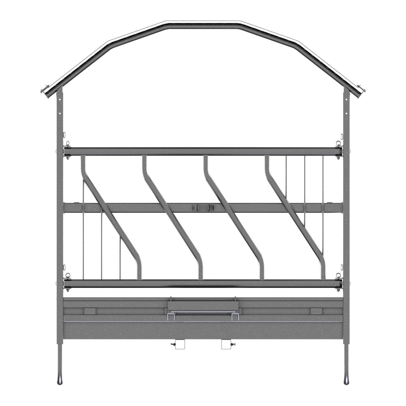 Viereckraufe mit Schrägfressgitter