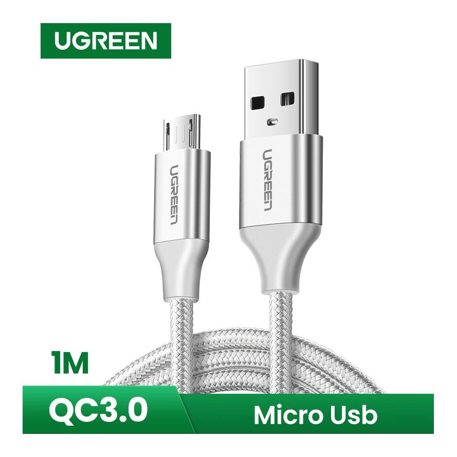 Image of Ugreen Micro USB zu USB-A 2.0 Kabel - Silber bei Hauptner.ch