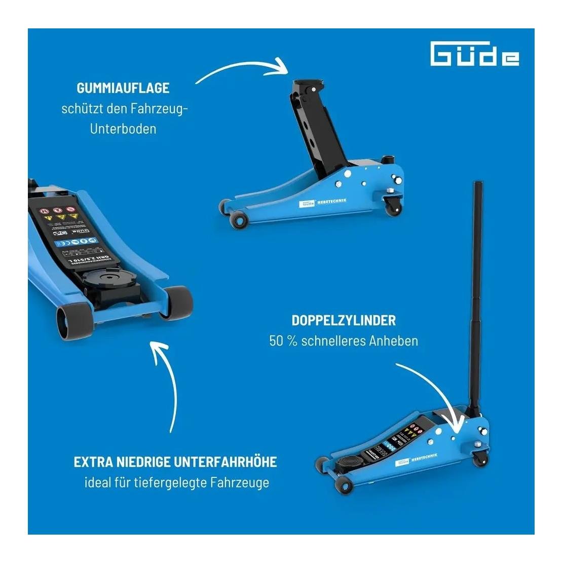 Güde Cric rouleur hydraulique GRH 2,5/510 L