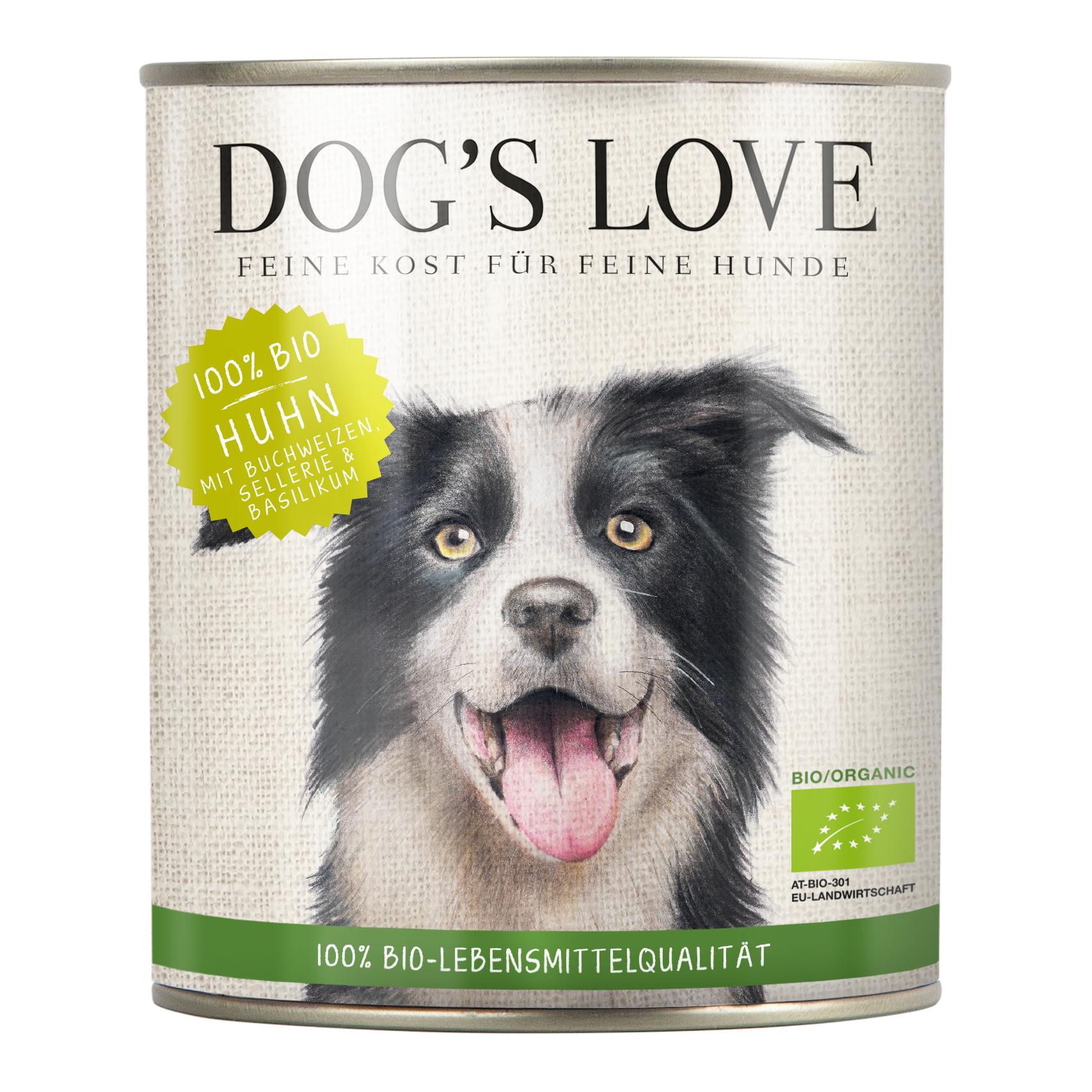 Nassfutter Menü 100% BIO Huhn mit Buchweizen, Sellerie und Basilikum