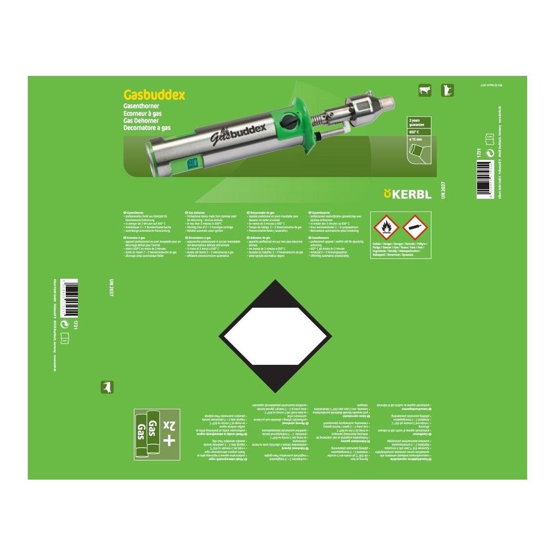 GasBuddex mit Ø 15 mm-Brennspitze
