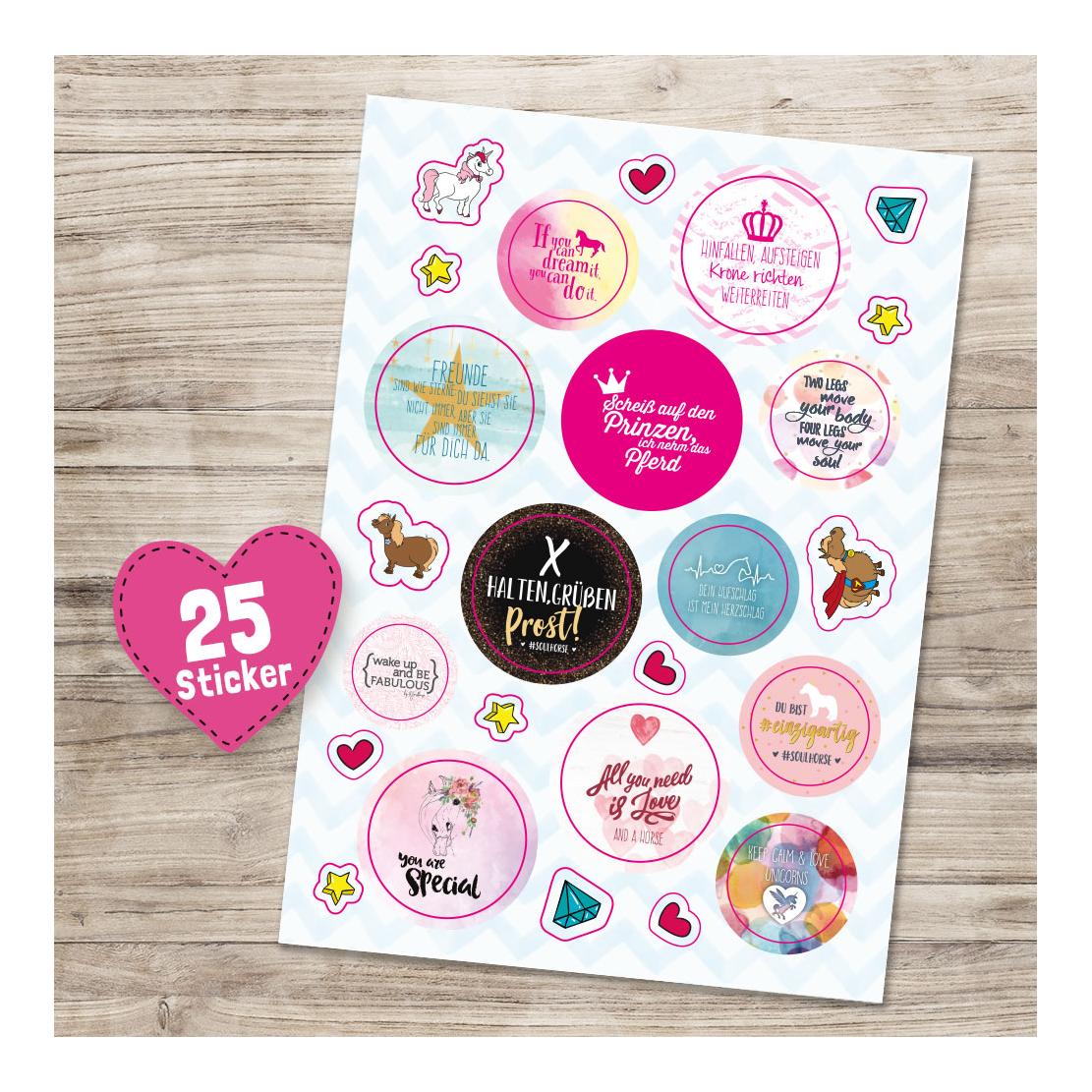 Image of Stickerbogen “Soulhorse Fun” - Bunt - bei Hauptner.ch