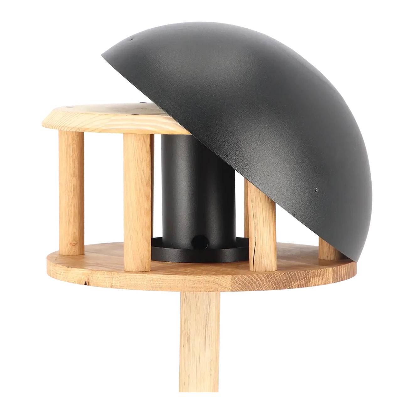 Mangeoire en chêne avec silo