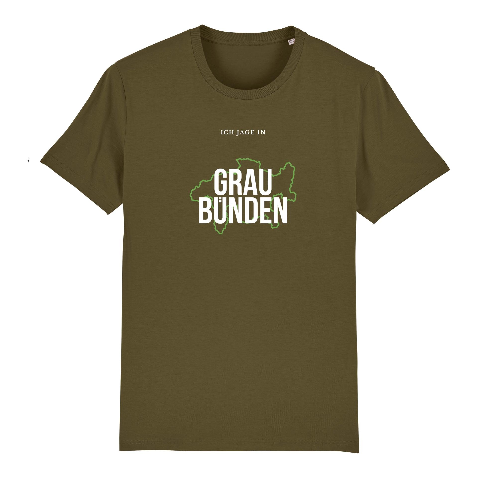 Image of Hauptner Jagd T-Shirt Ich jage in Grau Bünden - British Khaki - bei Hauptner.ch