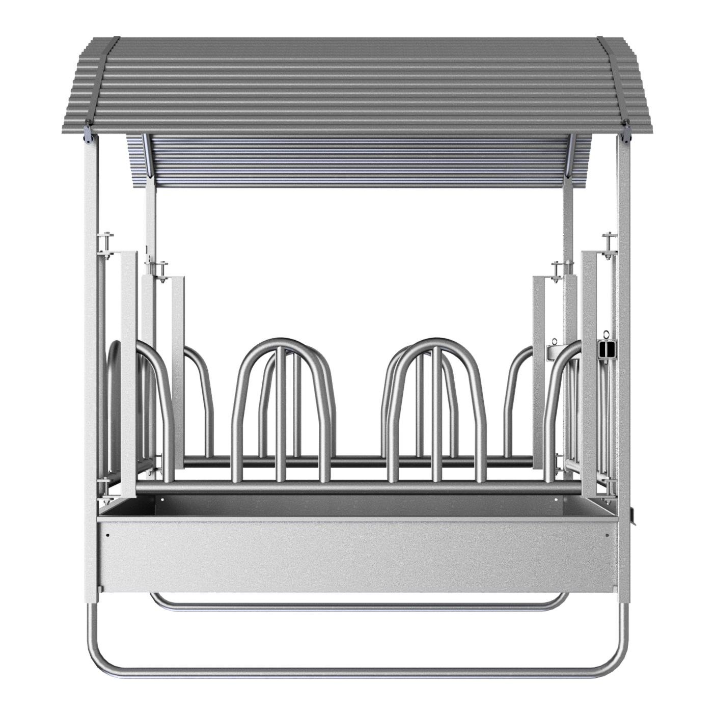 Viereckraufe mit Palisadenfressgitter