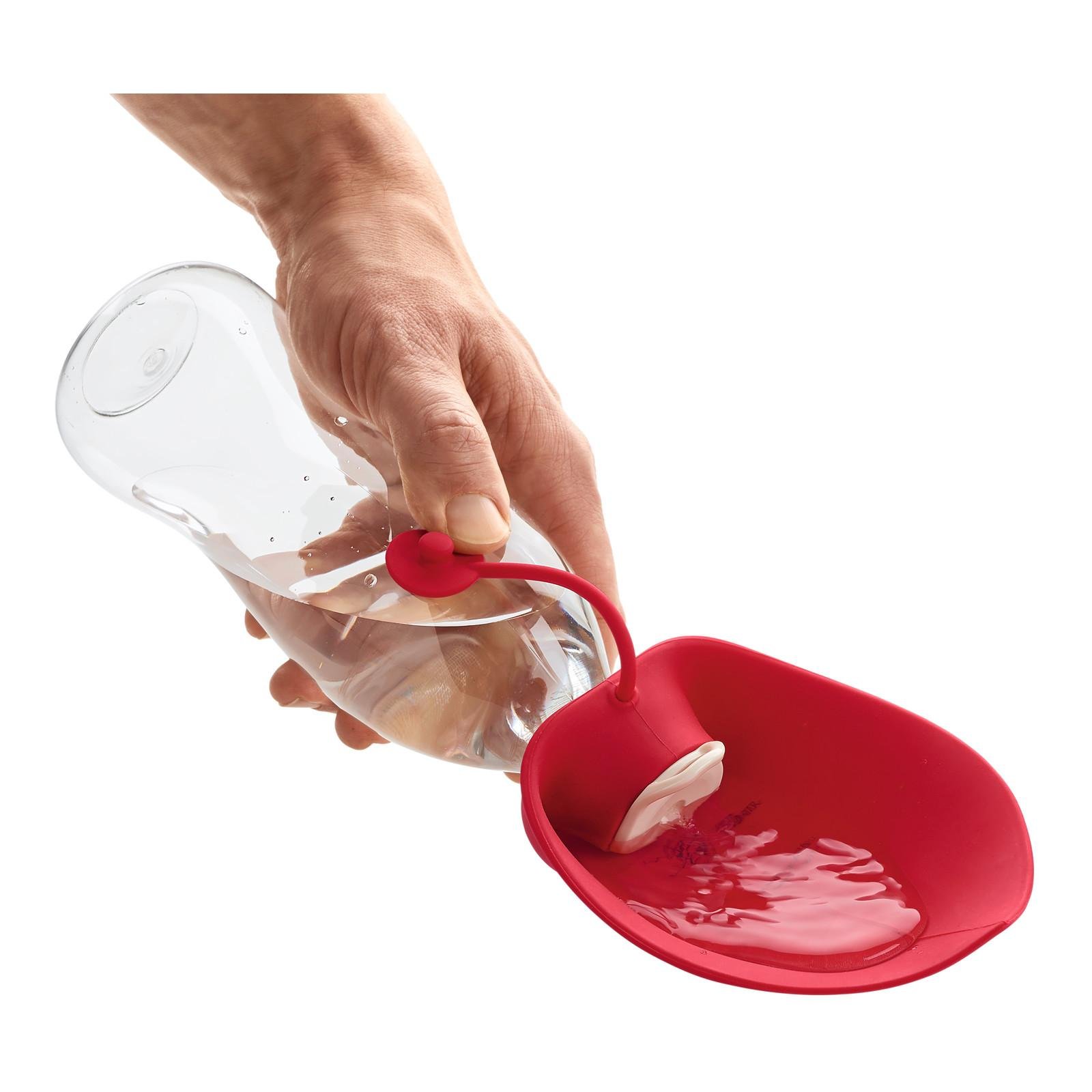 Outdoor Trinkflasche mit Silikonnapf List - rot