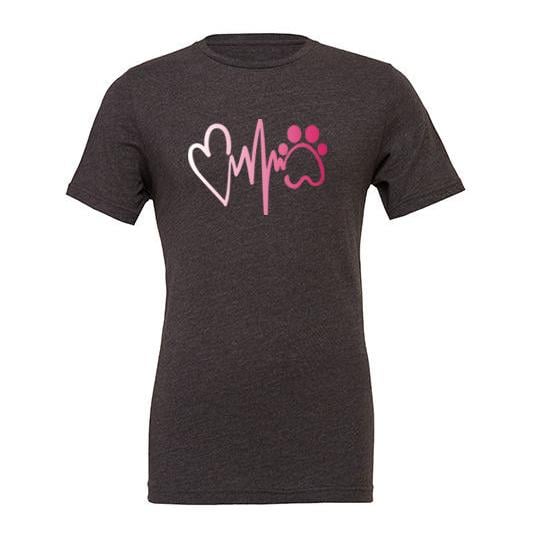 Image of Schwesternuhr T-Shirt Herzschlag Pink Unisex - Dunkelgrau - bei Hauptner.ch