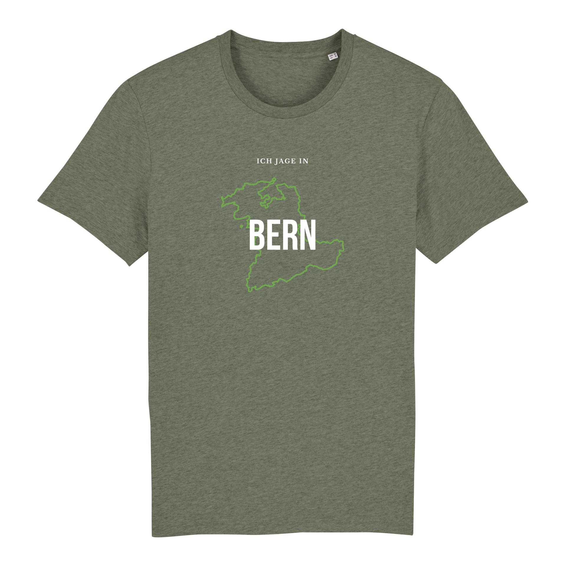 Image of Hauptner Jagd T-Shirt Ich jage in Bern - Mid Heather Khaki - bei Hauptner.ch