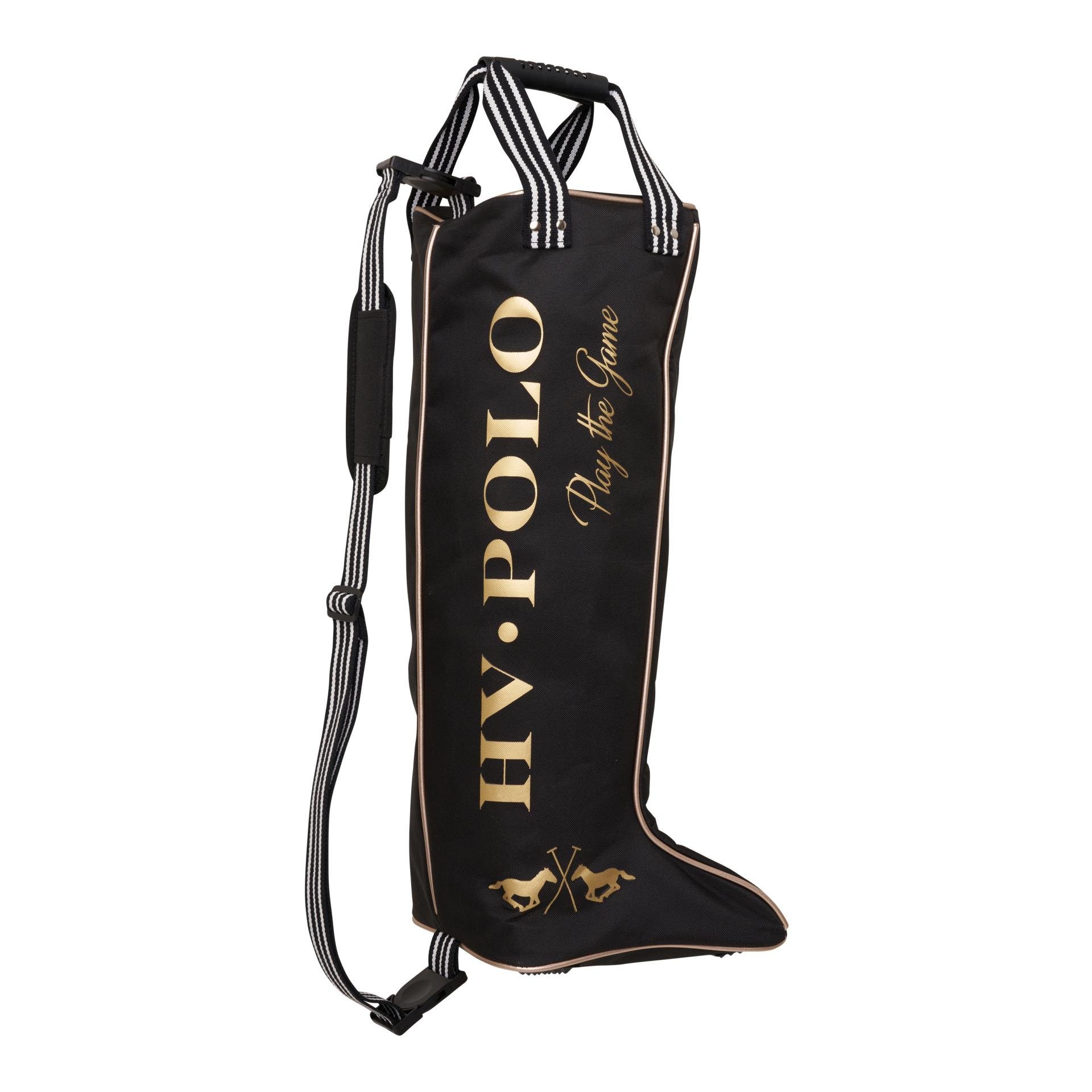 Image of HV Polo Stiefeltasche Jill - Black-Gold - bei Hauptner.ch