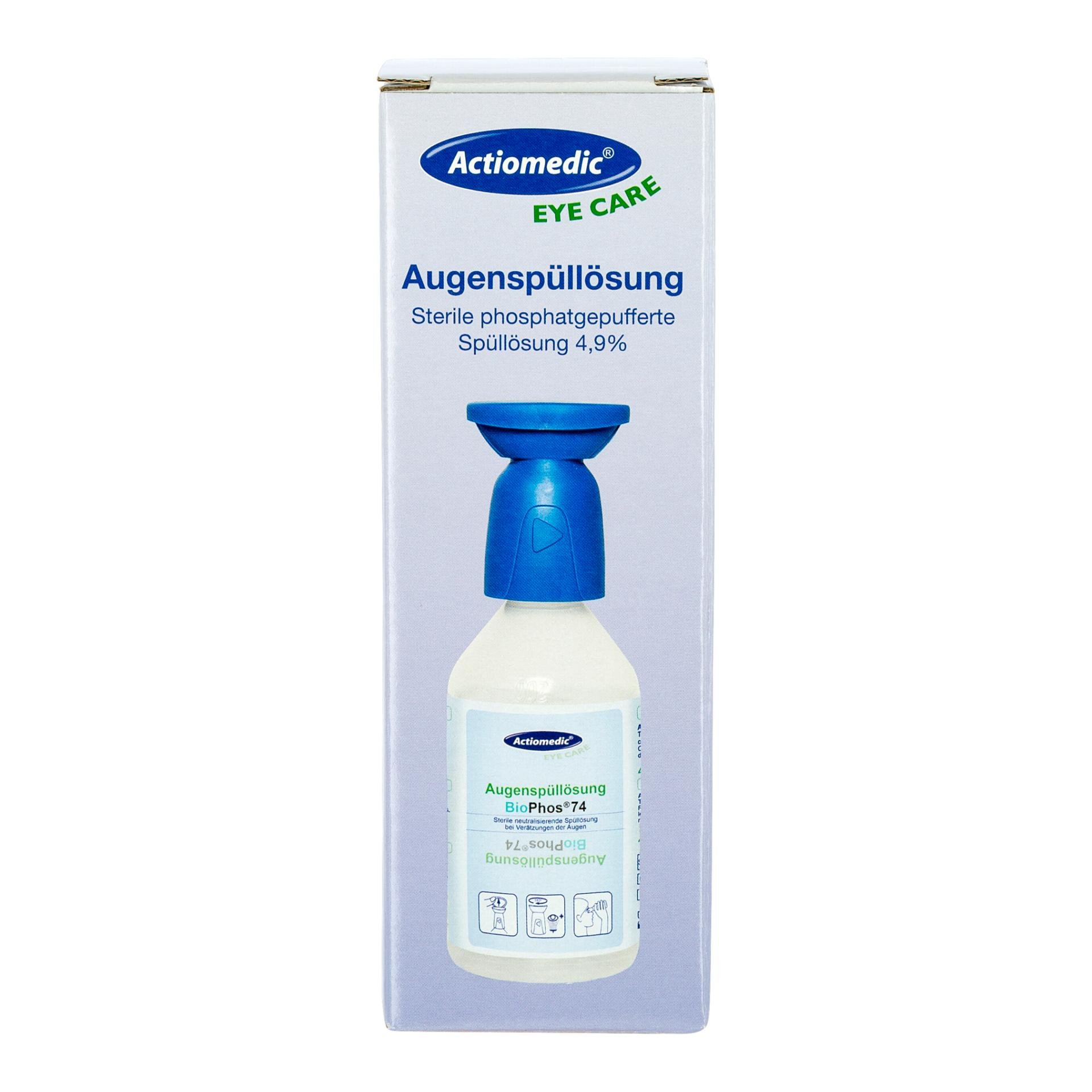 Bouteille de lotion oculaire 250ml solution tampon phosphate 4,9