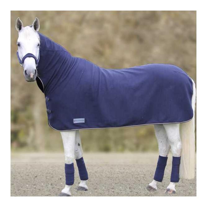 Image of Waldhausen Fleecedecke Economic mit Halsteil - marine bei Hauptner.ch