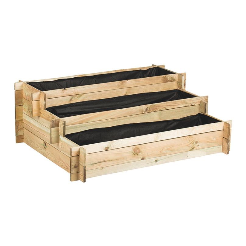 NATUR SCALA - Pflanzkasten mit 3 Hohlräumen, abgestuft