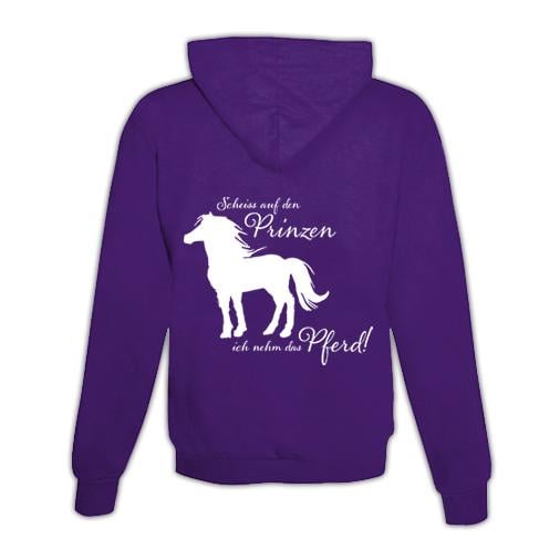 Image of Schwesternuhr Hoodie Ich nehm das Pferd Unisex - Lila - bei Hauptner.ch