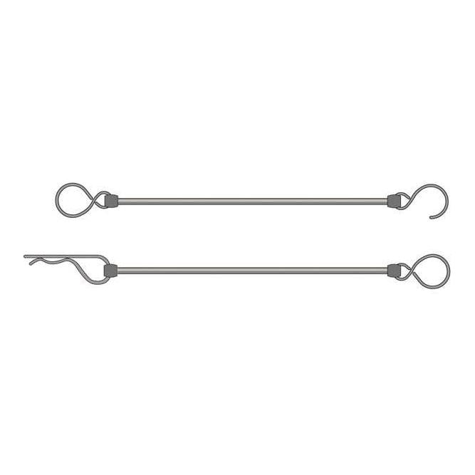 Cordelettes de fixation avec crochet en S et goupille fendue