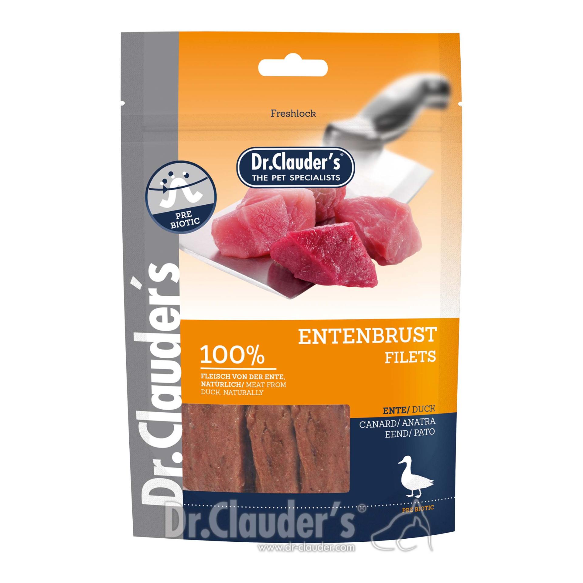 Image of Dr.Clauder's Soft Snack 100% Entenbrust-Streifen 80 g bei Hauptner.ch