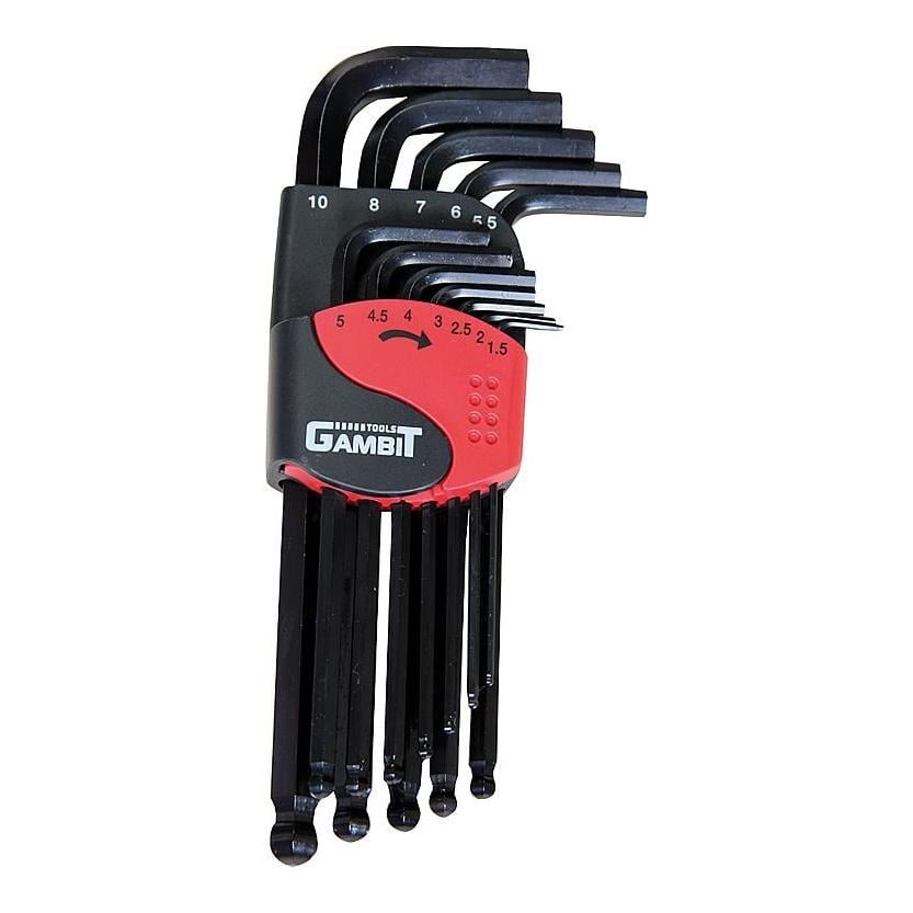 Image of Technolit Kipp-Innensechskant-Winkelschraubendreher-Satz 12teilig - Schwarz - bei Hauptner.ch