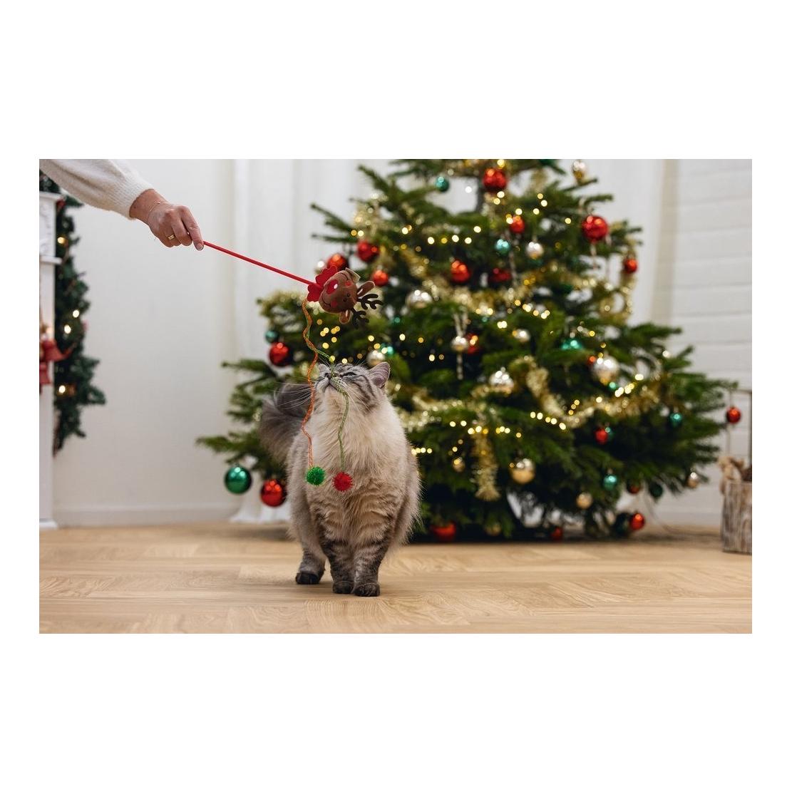 Beeztees Weihnachtliche Katzenangeln