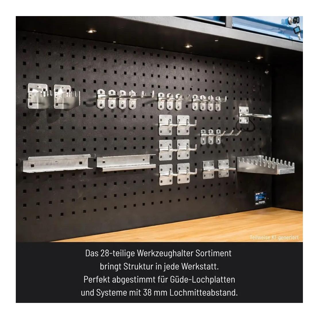 Güde Assortiment de porte-outils, 28 pièces