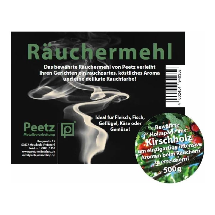 Peetz Räuchermehl Kirsche 500g wiederverschließbar