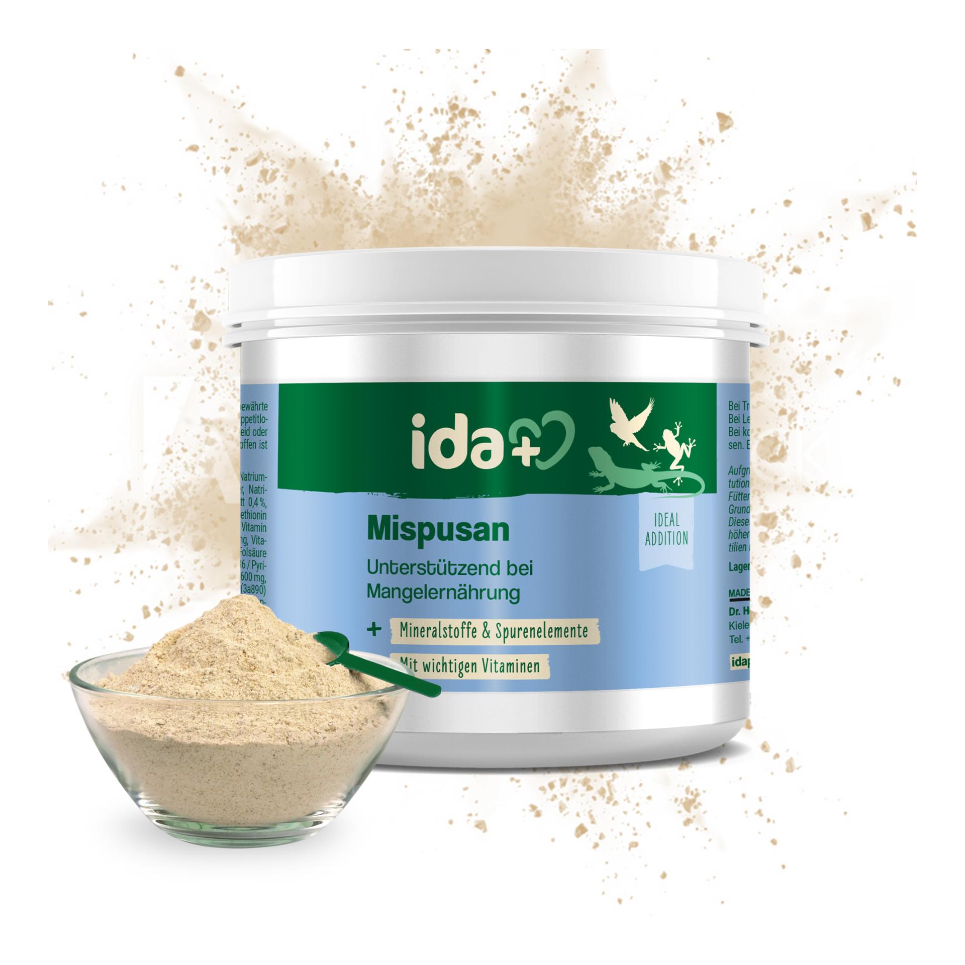 IdaPlus Mispusan - Mineralfuttermittel für Amphibien, Reptilien & Vögel