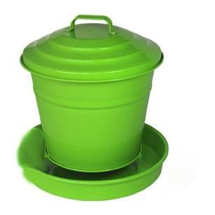 Futterautomat aus verzinktem Stahl 6 l - grün
