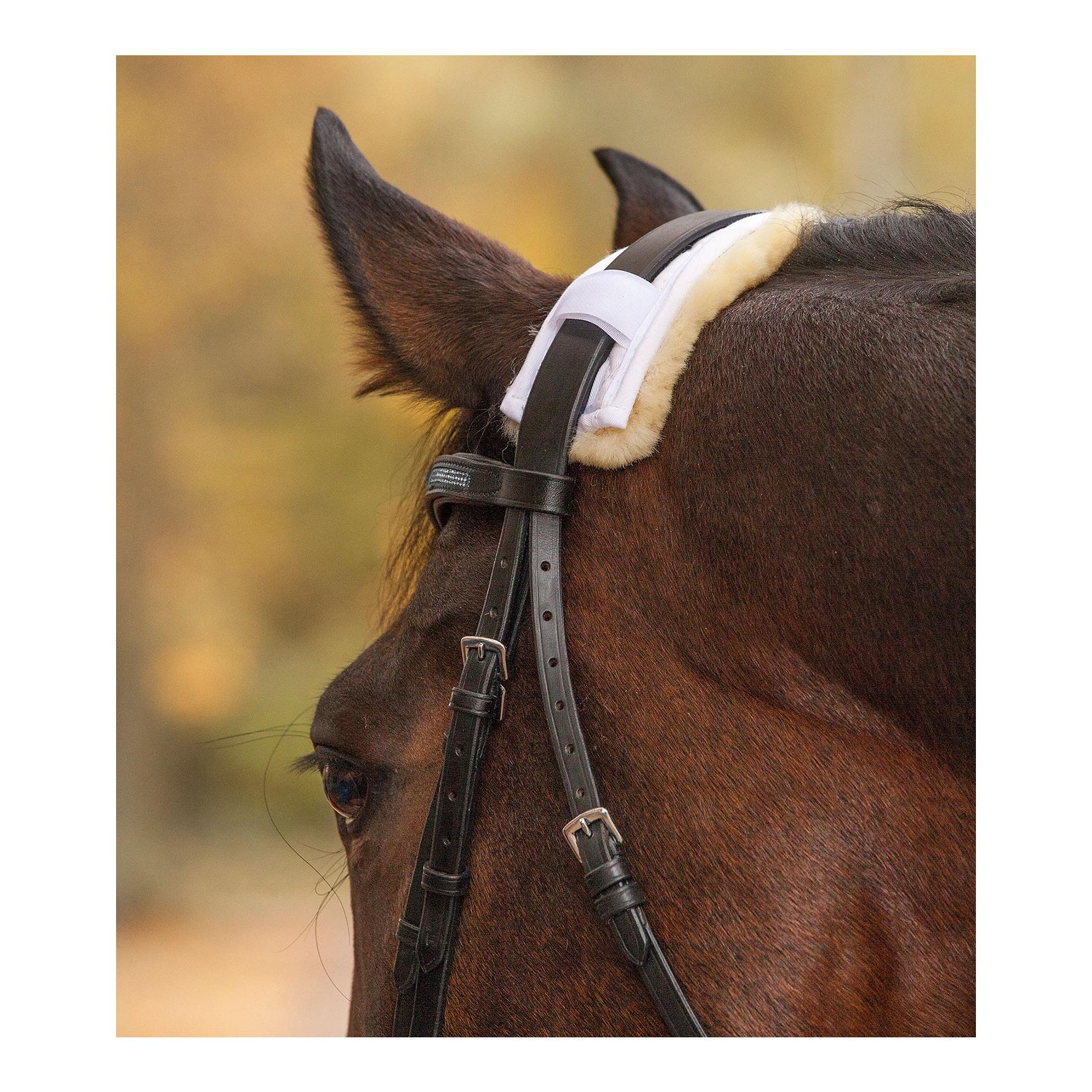 Lammfellpolster mit Klett - schwarz/natur