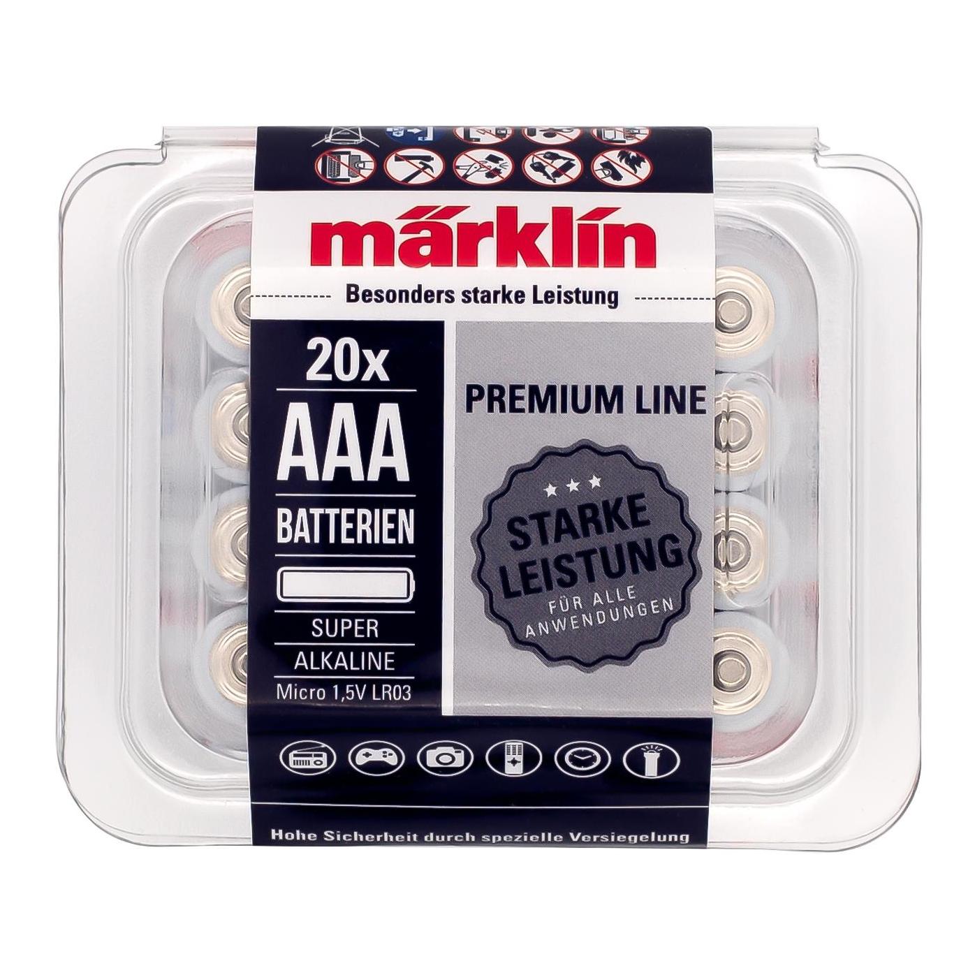 Image of Märklin Premium Multipack Line Mignon LR 03, AAA, 1,5V, 20er bei Hauptner.ch