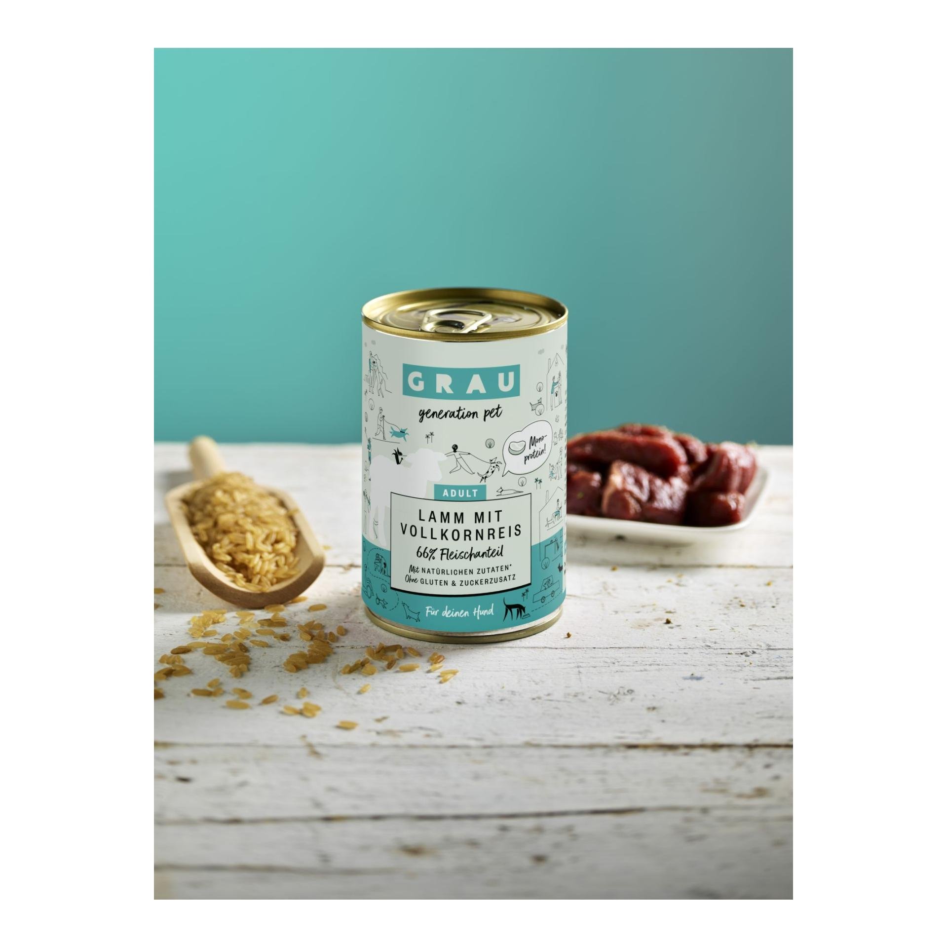 Nassfutter Lamm mit Vollkornreis