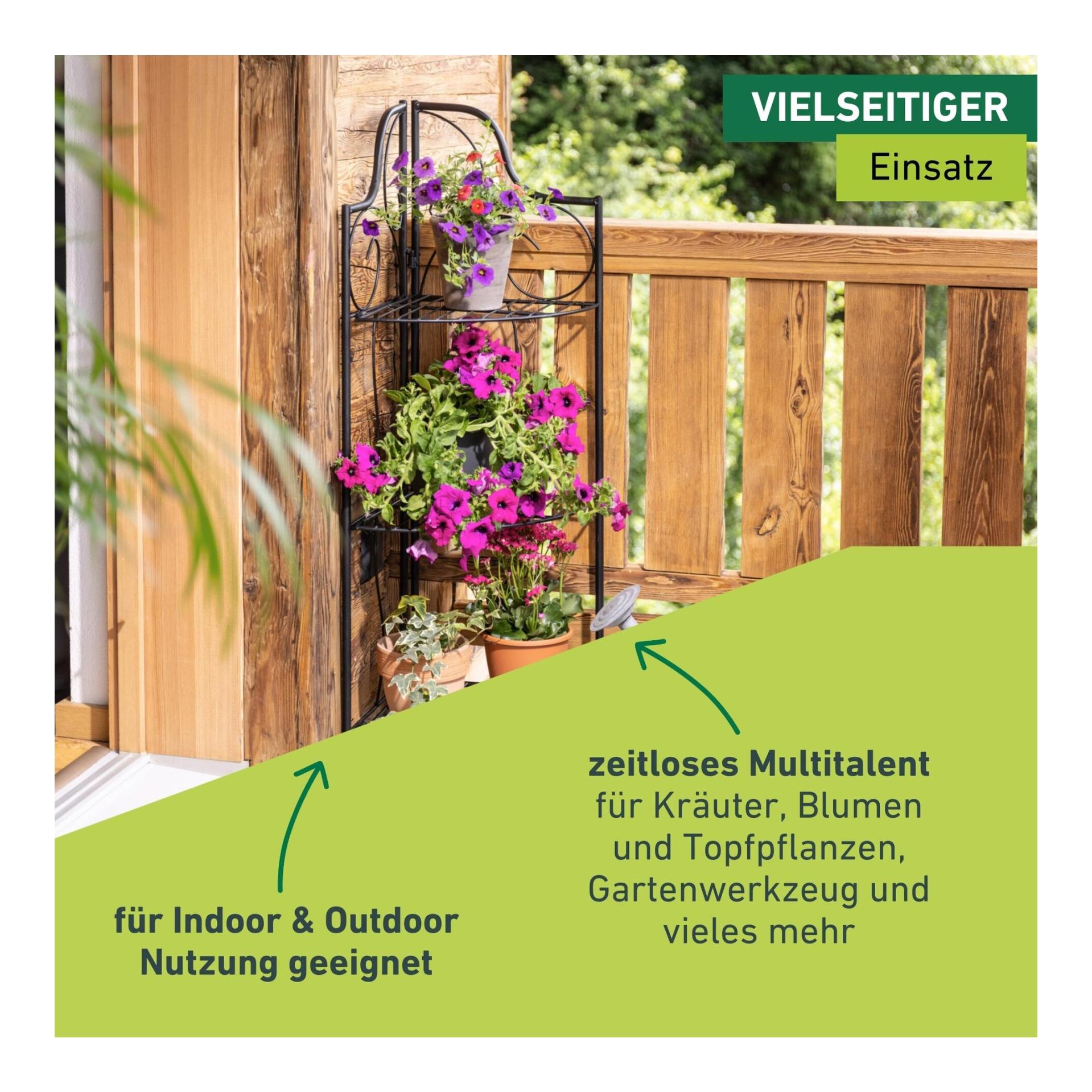 Windhager Étagère d'angle à trois niveaux pour plantes - pliable