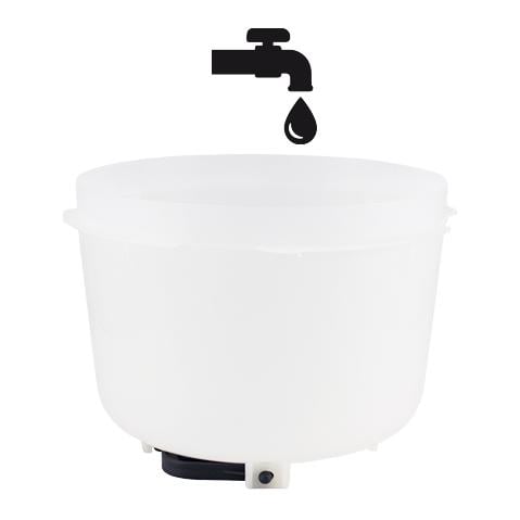 Siphontränke mit Henkel und Füssen