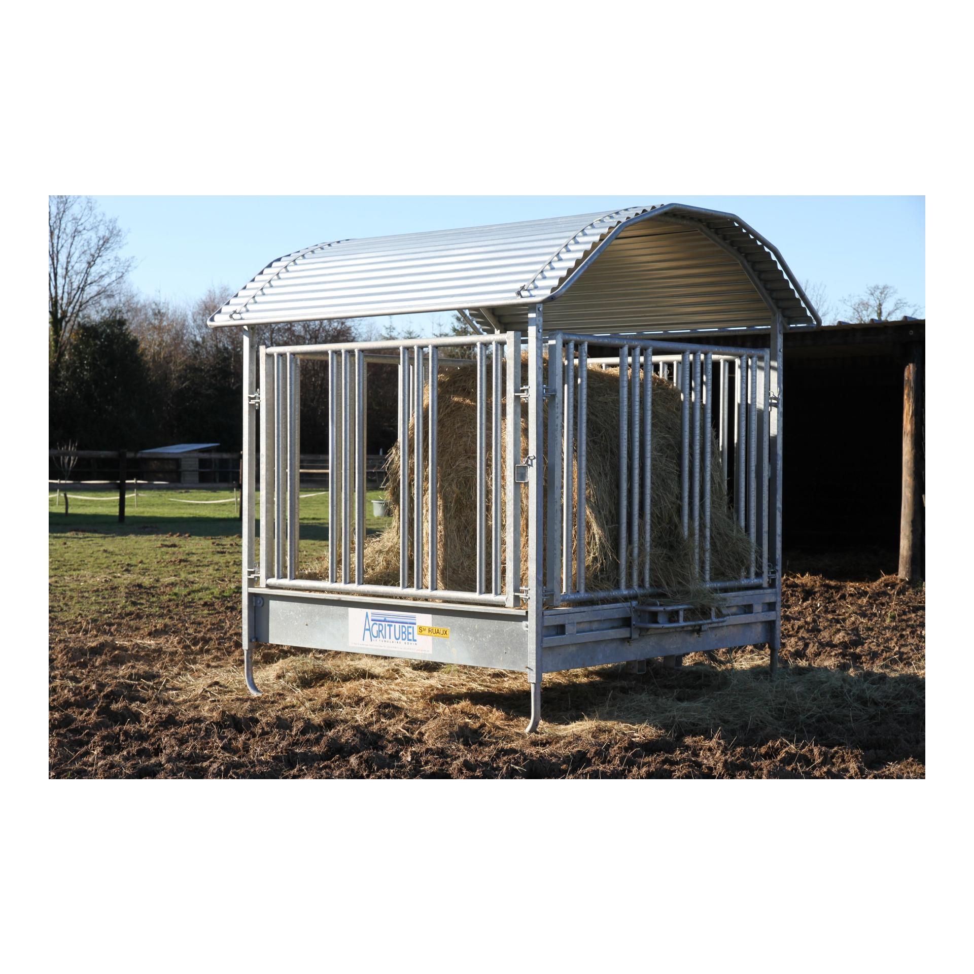 Viereckraufe mit Sicherheitsfressgitter