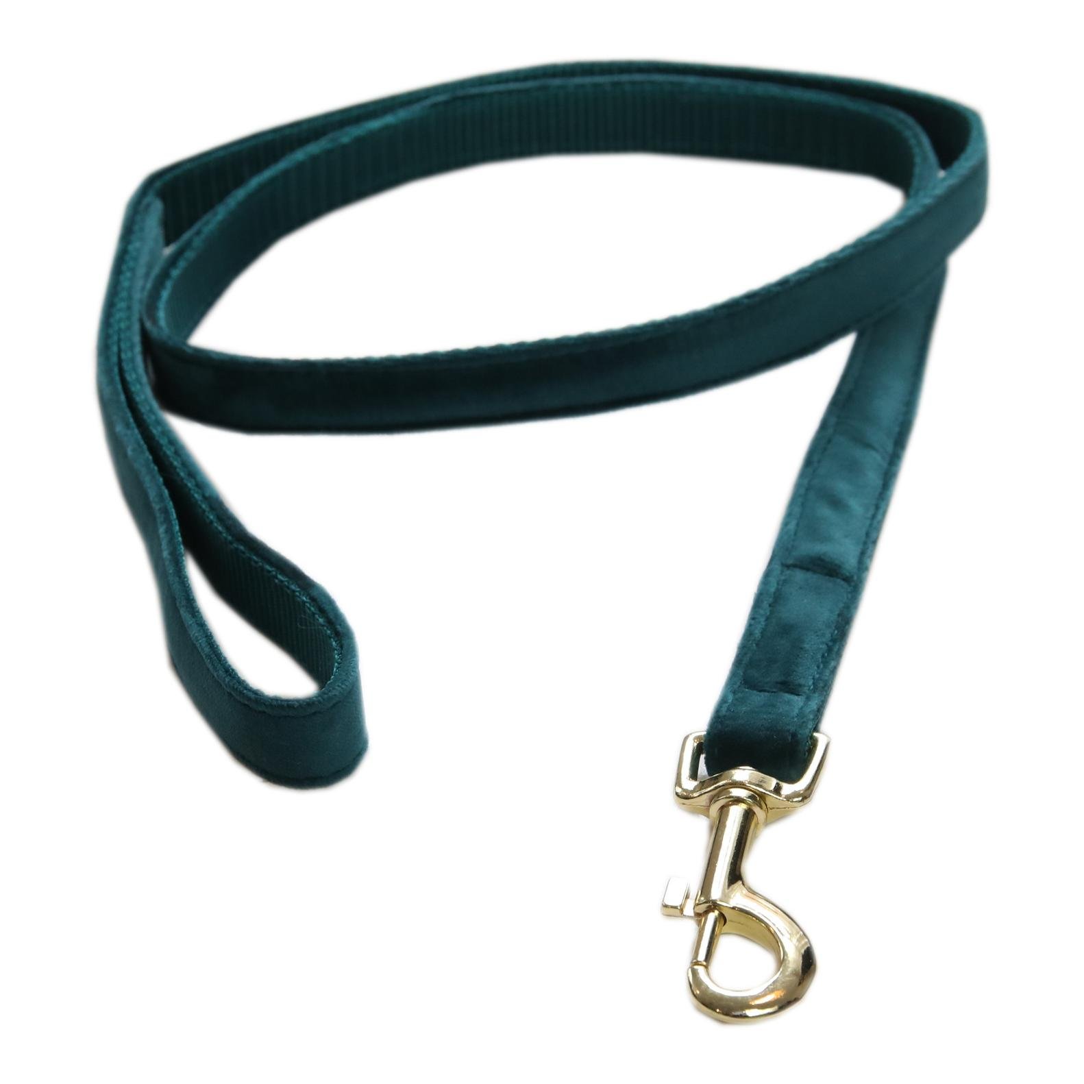 Hundeleine Velvet - emerald