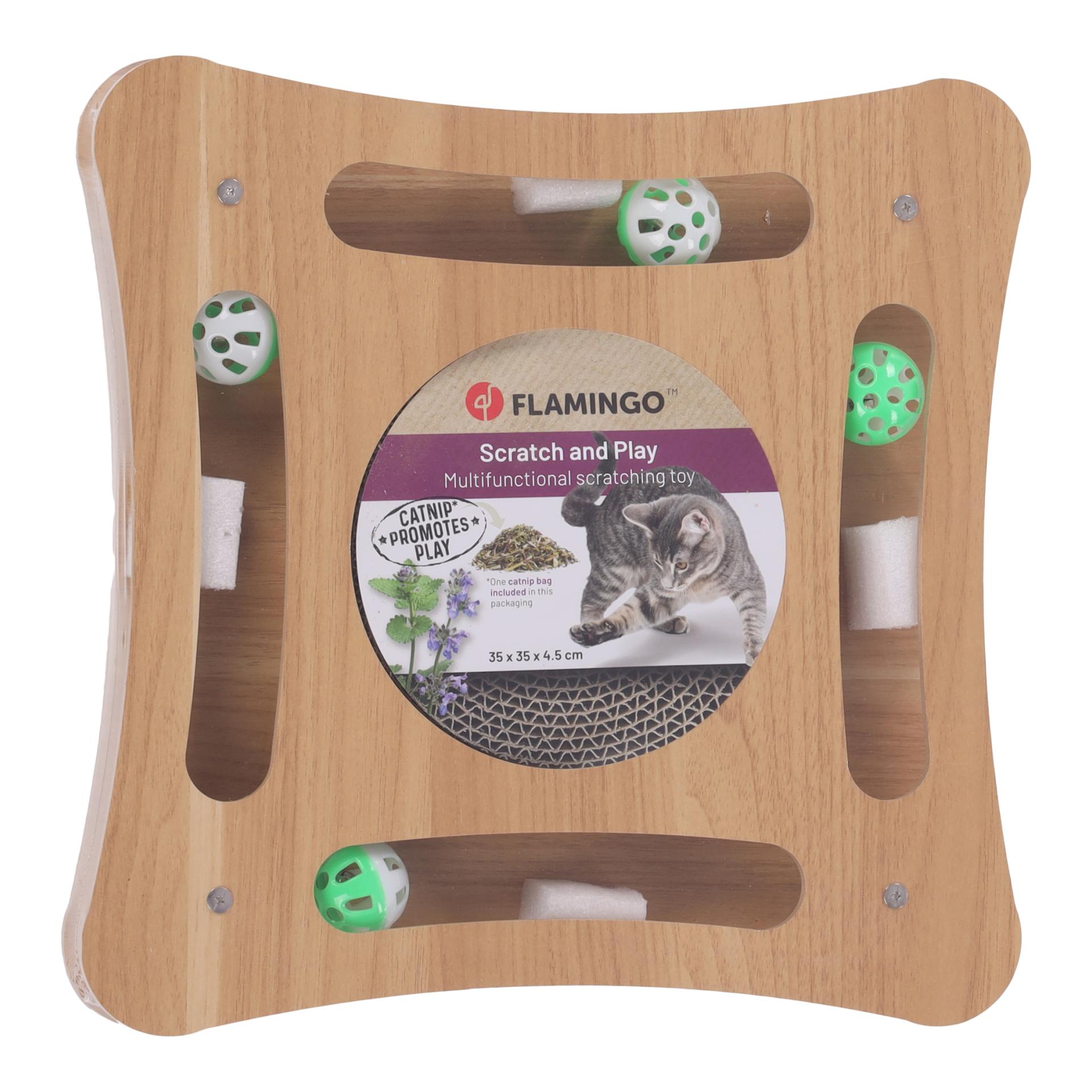 Kratzspielzeug Densi Quadrat mit ball