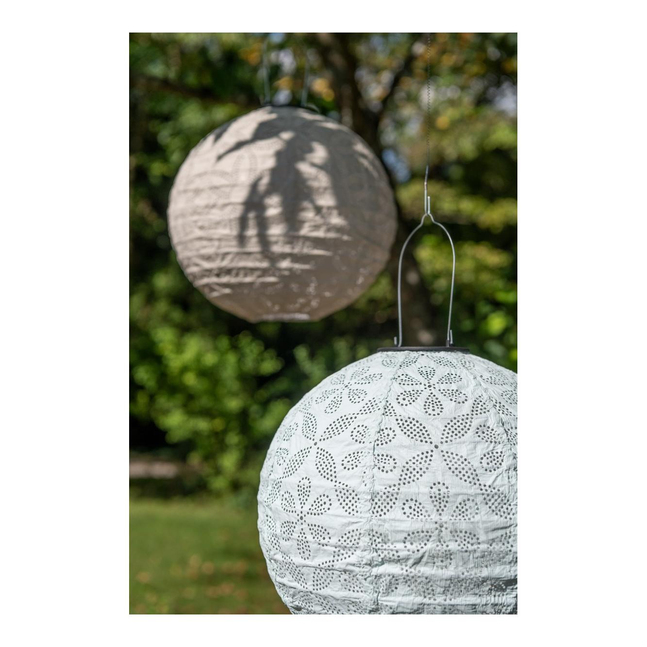 Solar Lampion Lightblue, rund