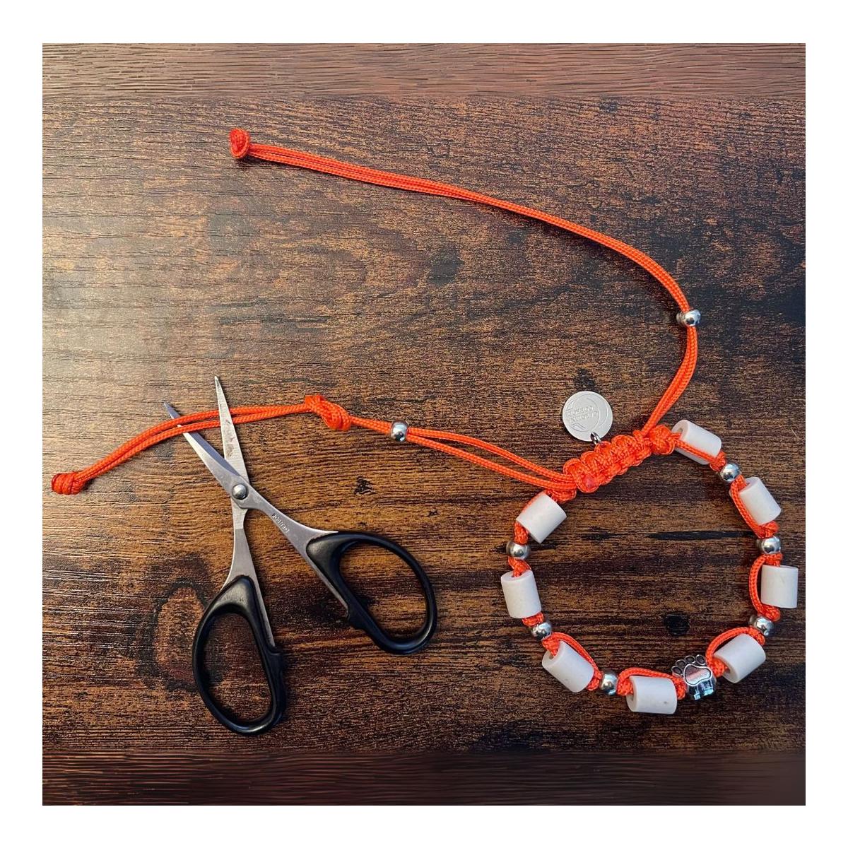 EM-Zeckenhalsband aus Tau mit EM Perlen