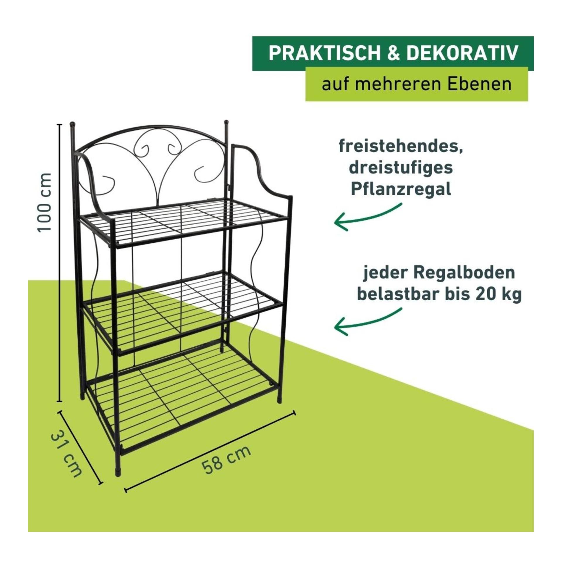 Windhager Étagère murale à trois niveaux pour plantes - pliable
