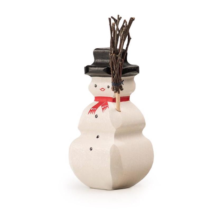 Image of Trauffer Schneemann Holzfigur - Weiss - bei Hauptner.ch