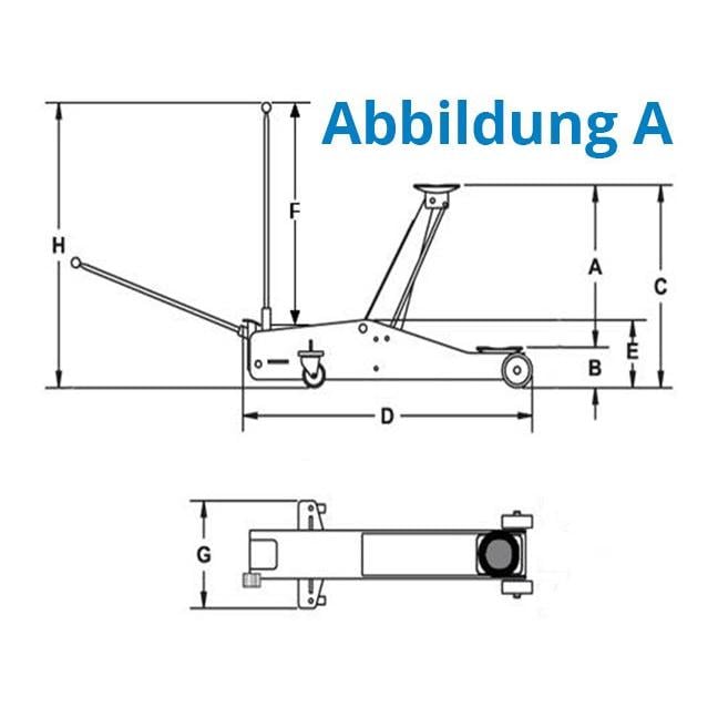 Cric rouleur hydraulique GRH 2/330 L