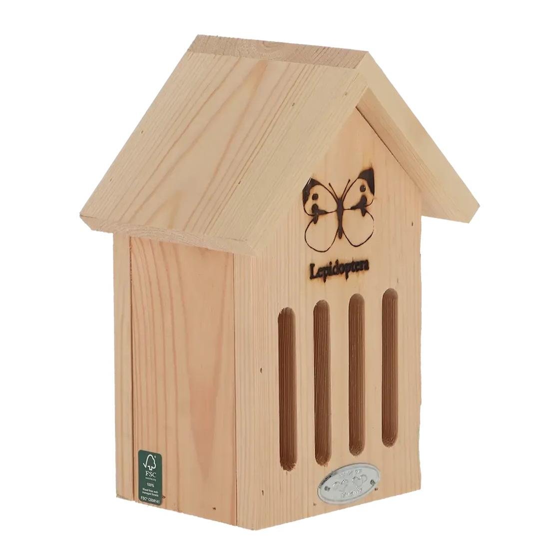 Schmetterlinghaus mit Silhouette