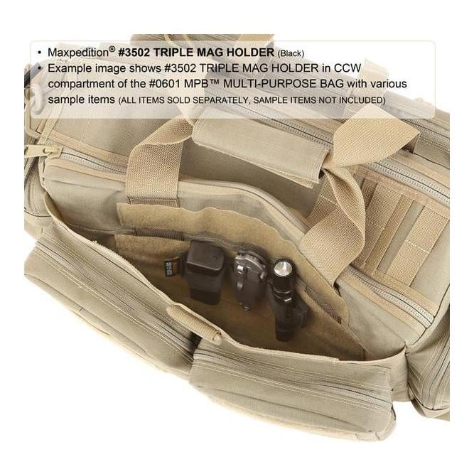 Suport modulable de rangement triple de Maxpedition - noir