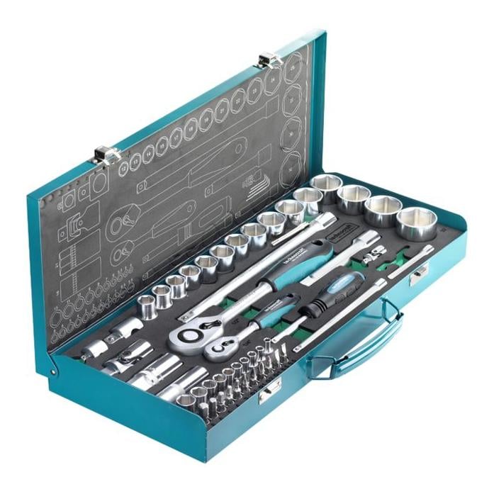 Steckschlüssel-Satz 1/4" + 1/2", 53-tlg