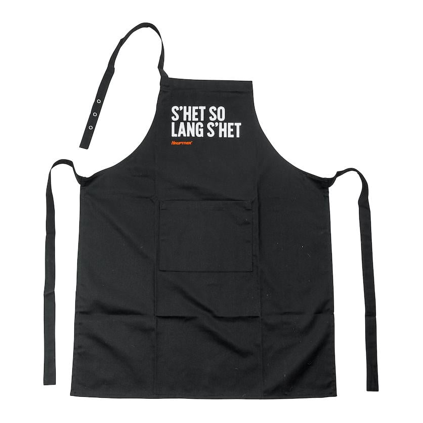 Image of Hauptner Schürze "s'het so lange s'het" - schwarz bei Hauptner.ch