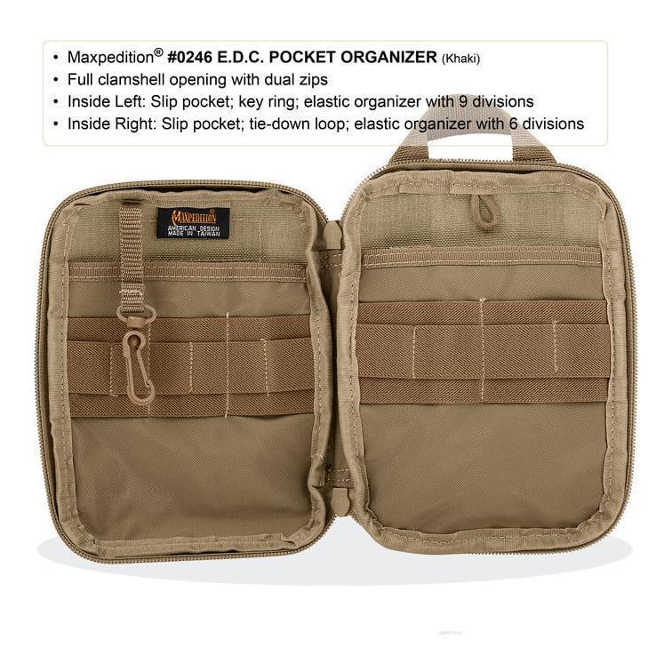 E.D.C. Pocket Organizer - Khaki