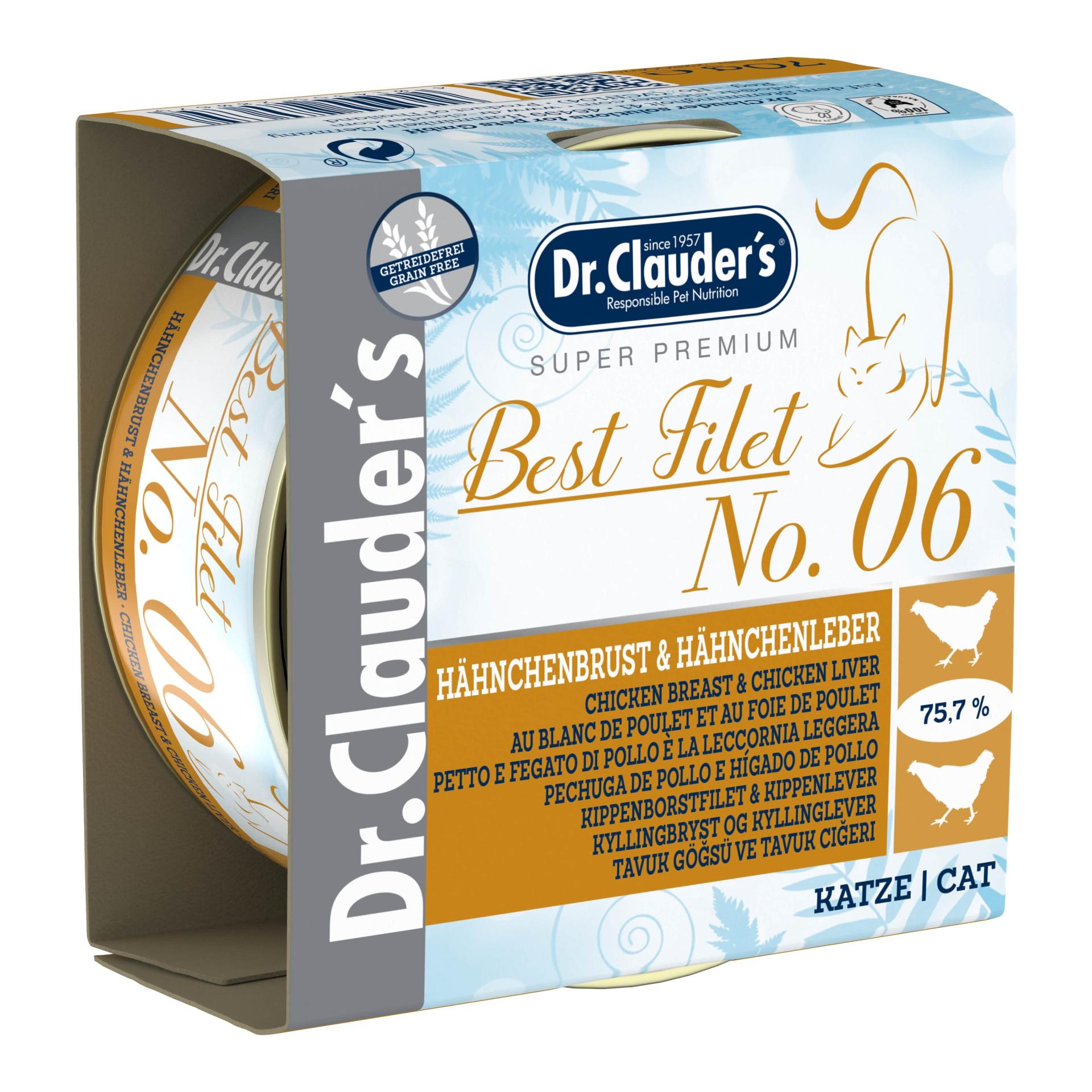 Image of Dr.Clauder's Best Filet No6 Hähnchenbrust & Hähnchenleber 70g - Blau - bei Hauptner.ch