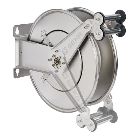 Plus automatischer Schlauchaufroller Edelstahl - mit Schlauch