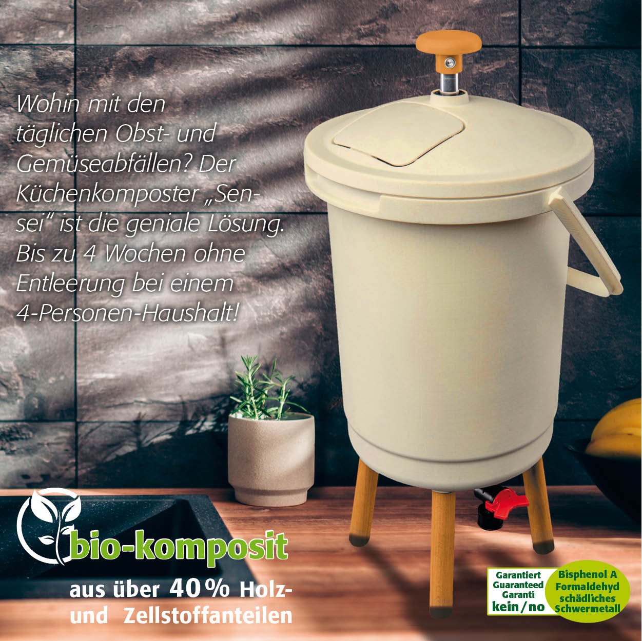 Bokashi Küchenkomposter - Sensei
