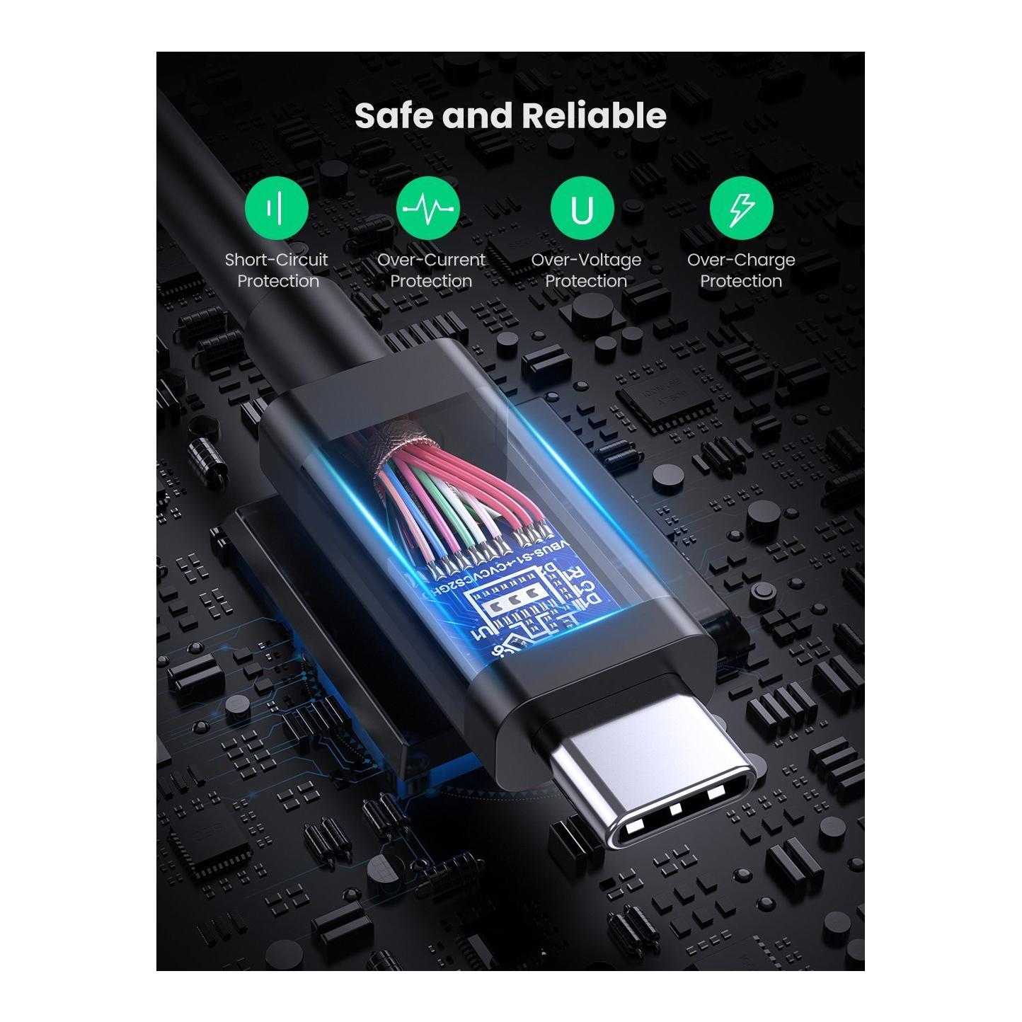 Thunderbolt 3 USB-C Kabel (40 Gbps, 100 Watt, 5A) - Schwarz