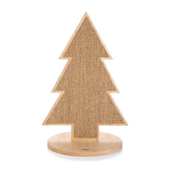 Weihnachts-Kratzbaum aus Holz für Katzen